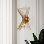 Wall Sconce | Mid-Century Starburst Brass & Dimmable