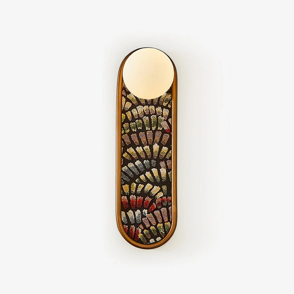 Wall Sconce | Mosaic Fabric Shade & Metal Body
