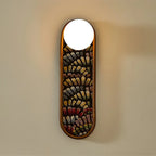 Wall Sconce | Mosaic Fabric Shade & Metal Body
