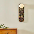 Wall Sconce | Mosaic Fabric Shade & Metal Body