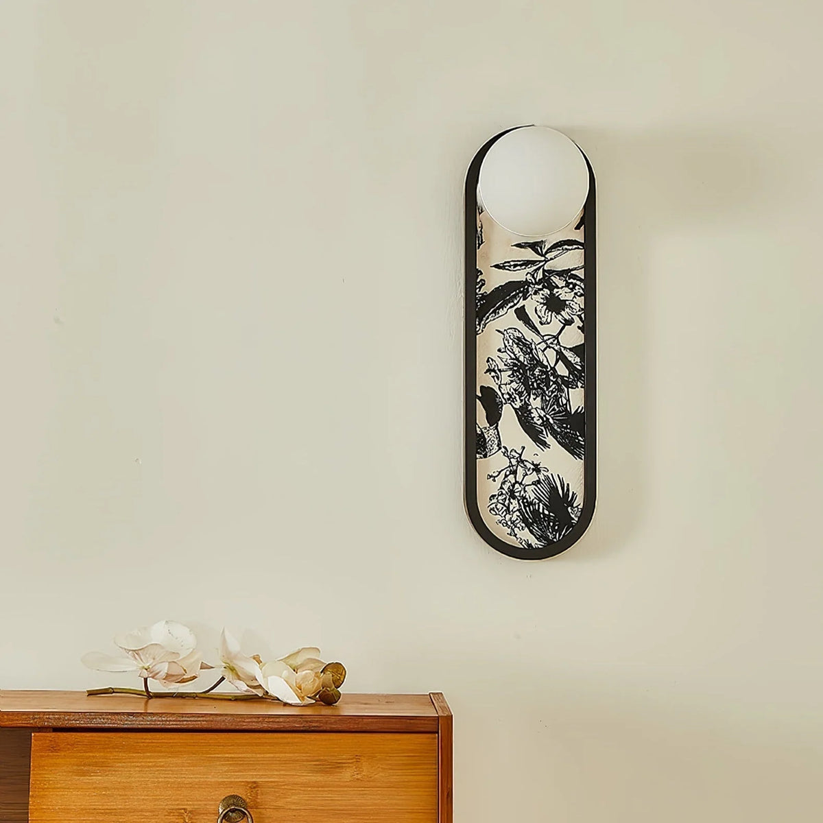 Wall Sconce | Mosaic Fabric Shade & Metal Body