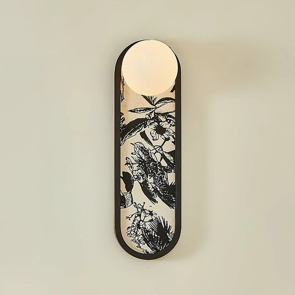 Wall Sconce | Mosaic Fabric Shade & Metal Body