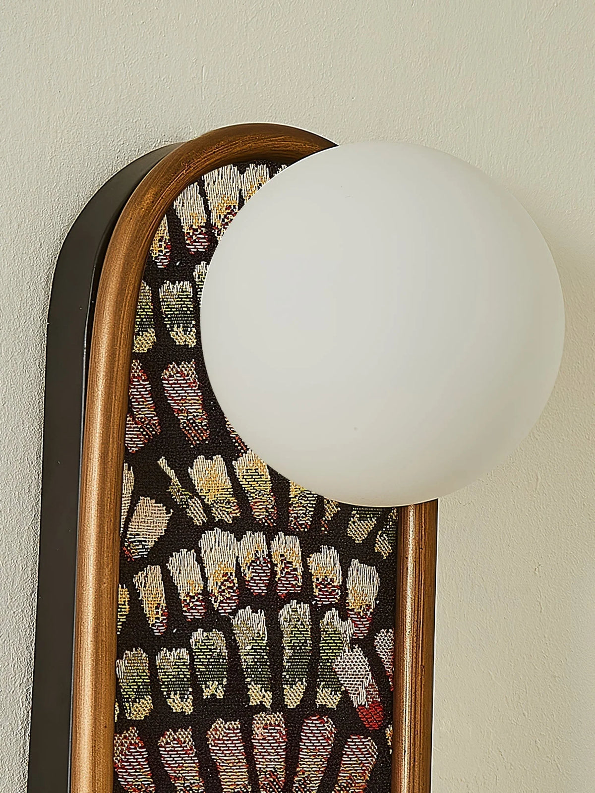 Wall Sconce | Mosaic Fabric Shade & Metal Body