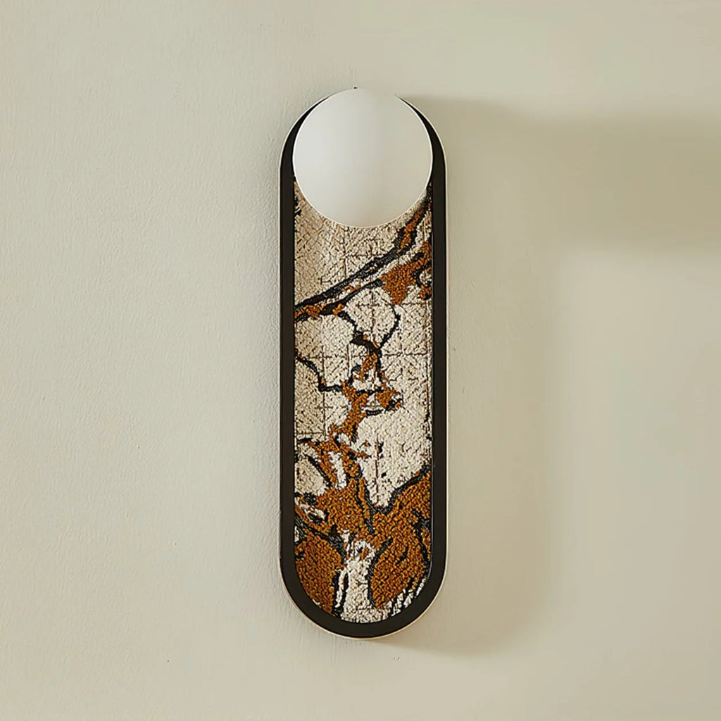 Wall Sconce | Mosaic Fabric Shade & Metal Body
