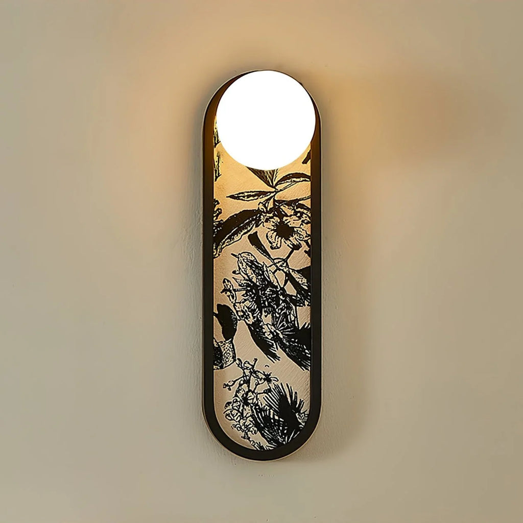 Wall Sconce | Mosaic Fabric Shade & Metal Body