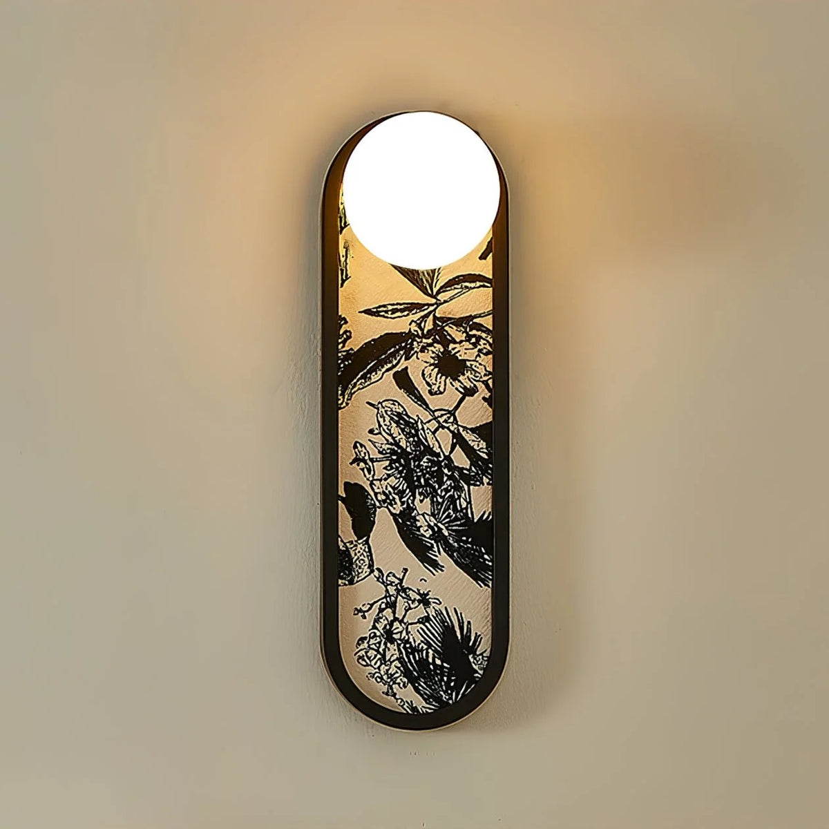 Wall Sconce | Mosaic Fabric Shade & Metal Body