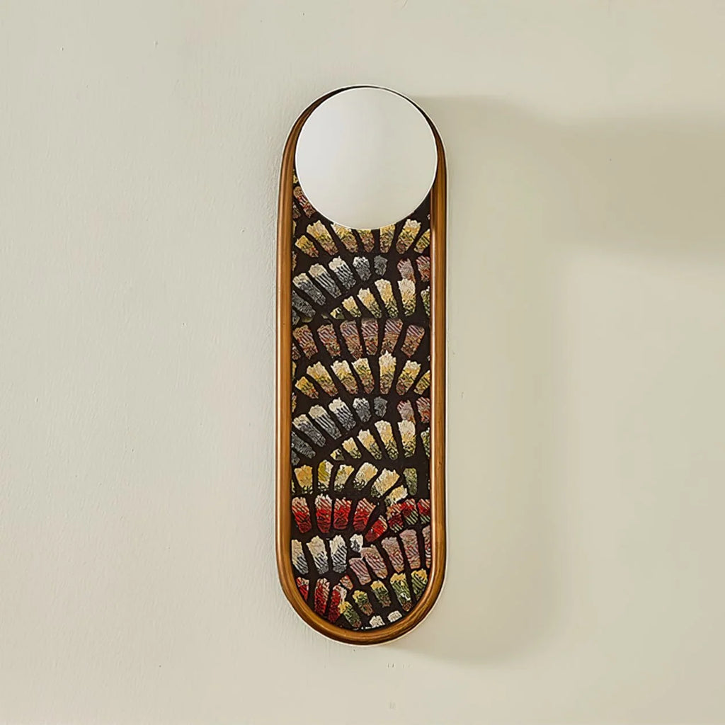 Wall Sconce | Mosaic Fabric Shade & Metal Body