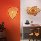 Wall Sconce | Natural Bamboo & Black Metal | Ø33 & Ø46 cm