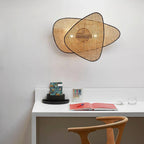 Wall Sconce | Natural Bamboo & Black Metal | Ø33 & Ø46 cm