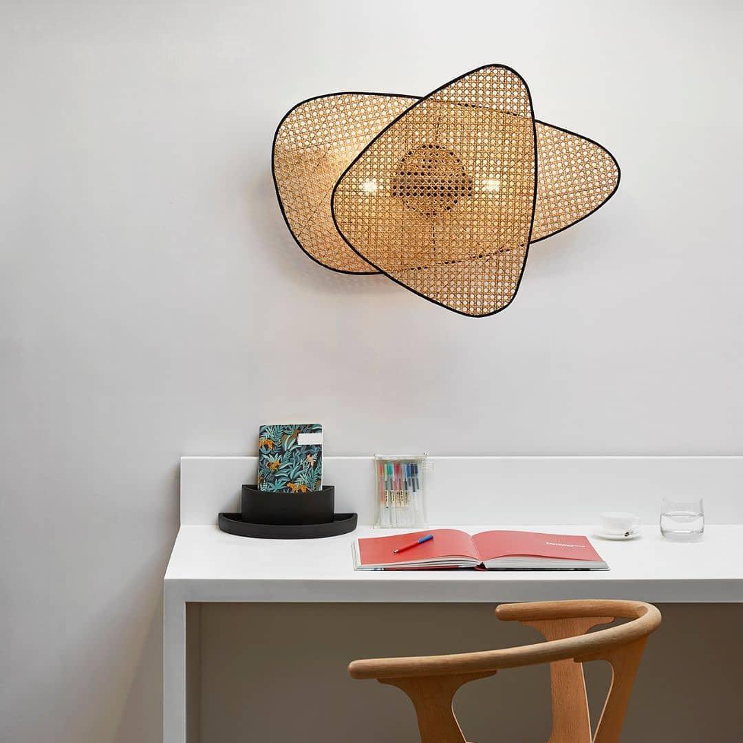 Wall Sconce | Natural Bamboo & Black Metal | Ø33 & Ø46 cm