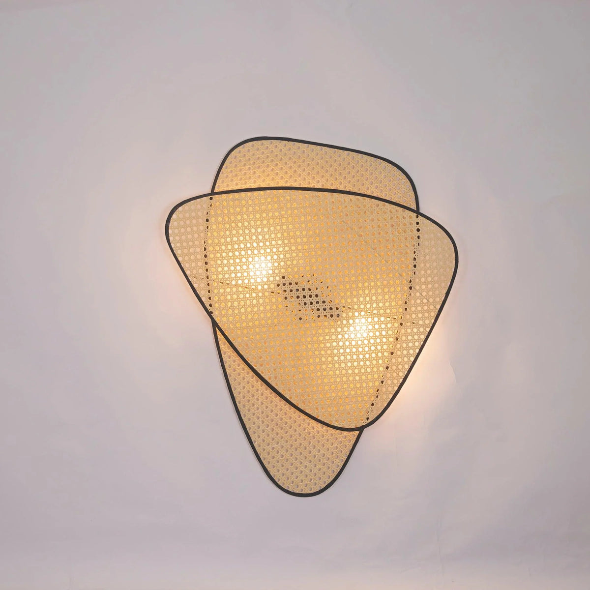 Wall Sconce | Natural Bamboo & Black Metal | Ø33 & Ø46 cm