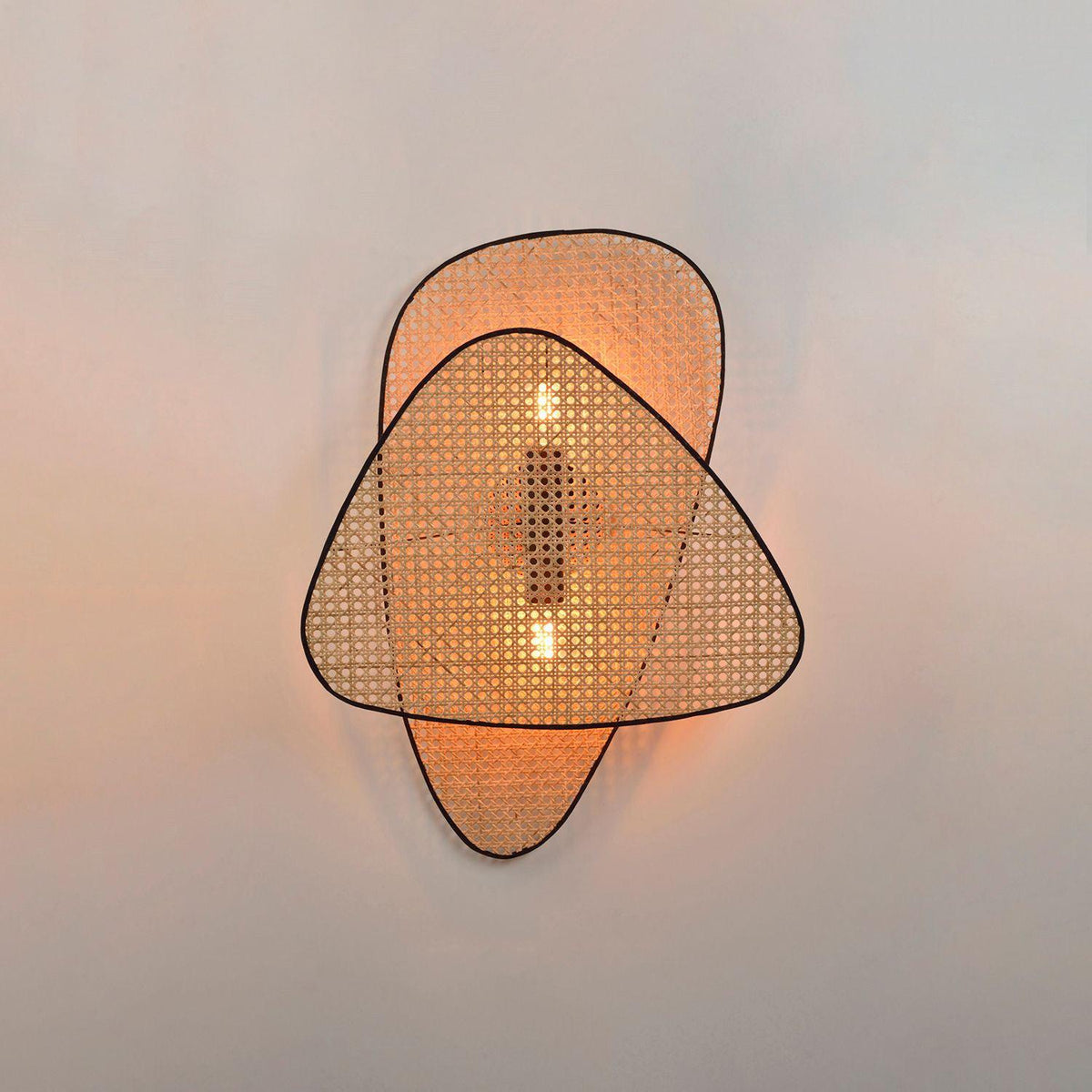 Wall Sconce | Natural Bamboo & Black Metal | Ø33 & Ø46 cm