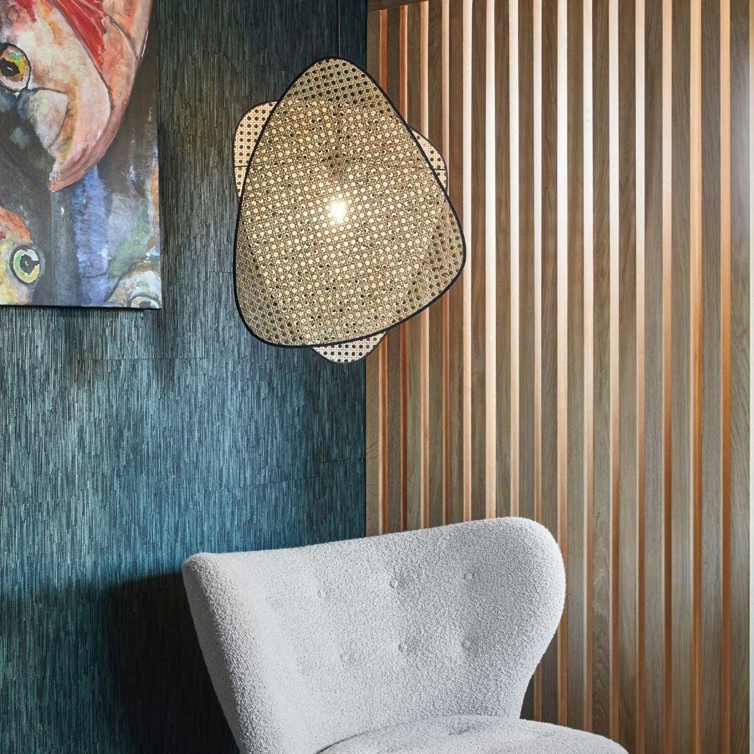 Wall Sconce | Natural Bamboo & Black Metal | Ø33 & Ø46 cm