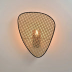 Wall Sconce | Natural Bamboo & Black Metal | Ø33 & Ø46 cm