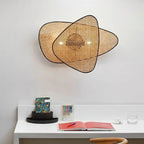 Wall Sconce | Natural Bamboo & Black Metal | Ø33 & Ø46 cm