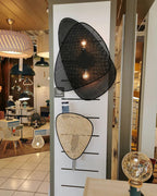 Wall Sconce | Natural Bamboo & Black Metal | Ø33 & Ø46 cm