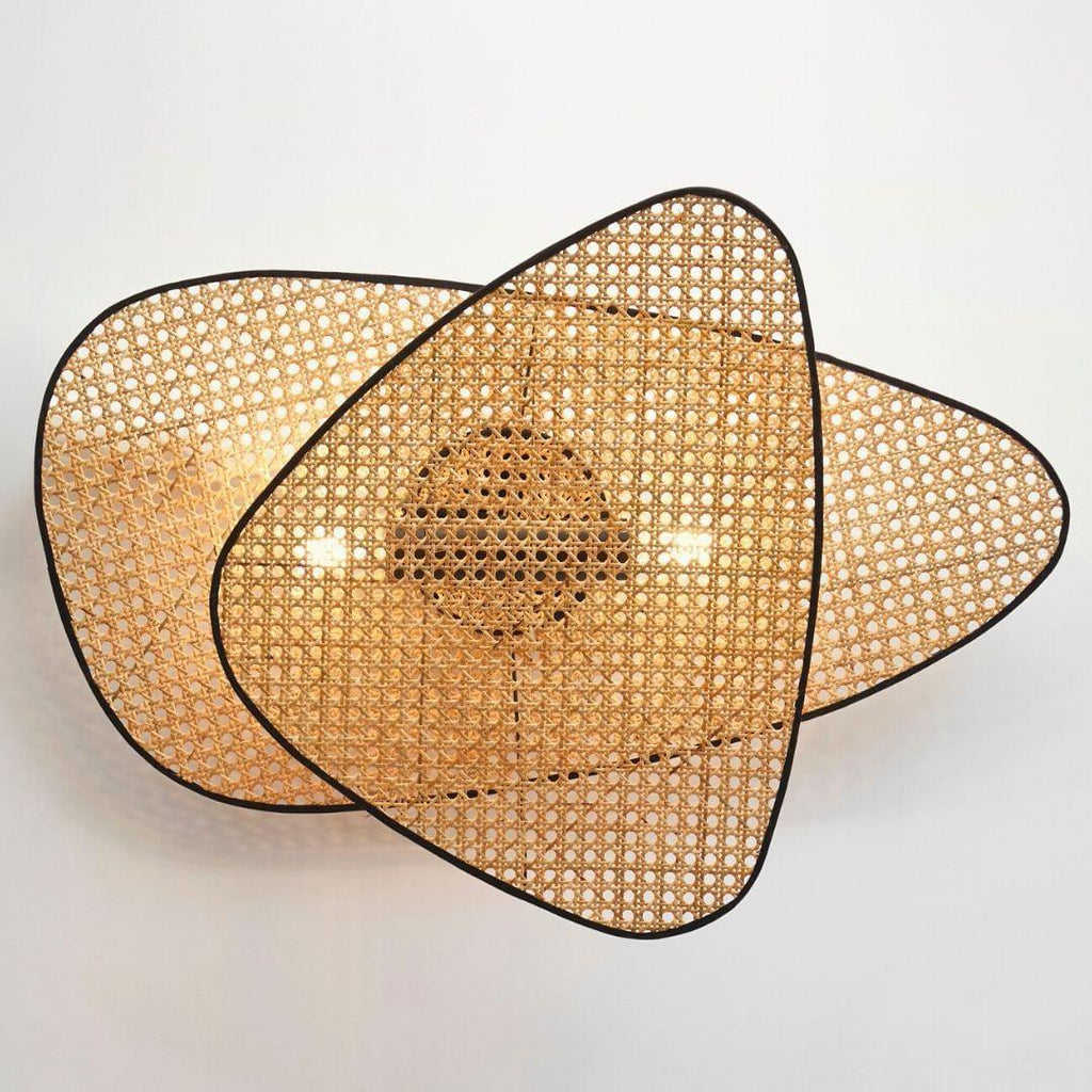 Wall Sconce | Natural Bamboo & Black Metal | Ø33 & Ø46 cm