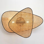 Wall Sconce | Natural Bamboo & Black Metal | Ø33 & Ø46 cm