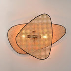 Wall Sconce | Natural Bamboo & Black Metal | Ø33 & Ø46 cm