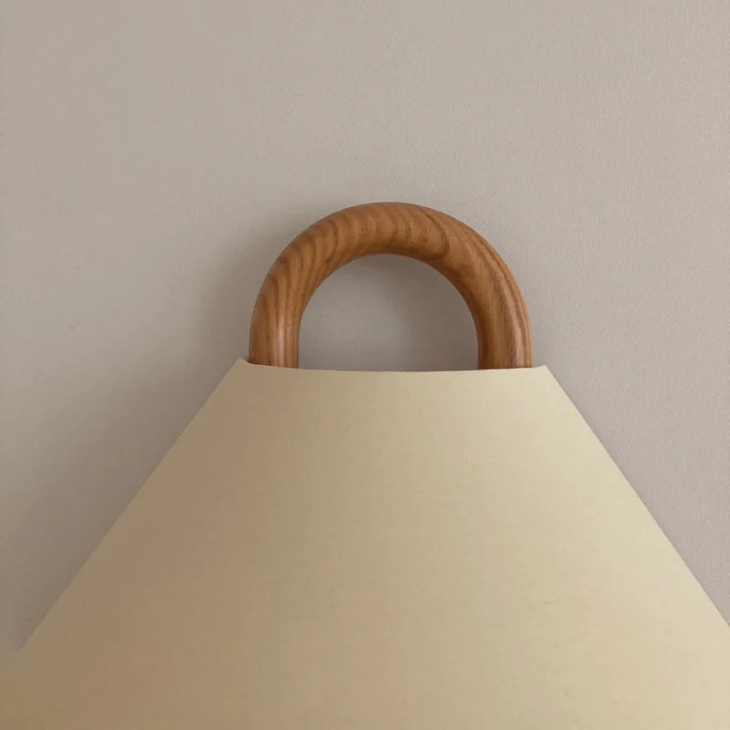 Wall Sconce | Pleated Fabric Shade & Solid Birch Base