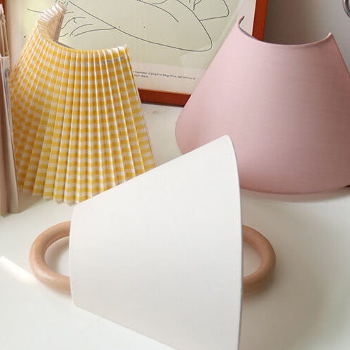 Wall Sconce | Pleated Fabric Shade & Solid Birch Base