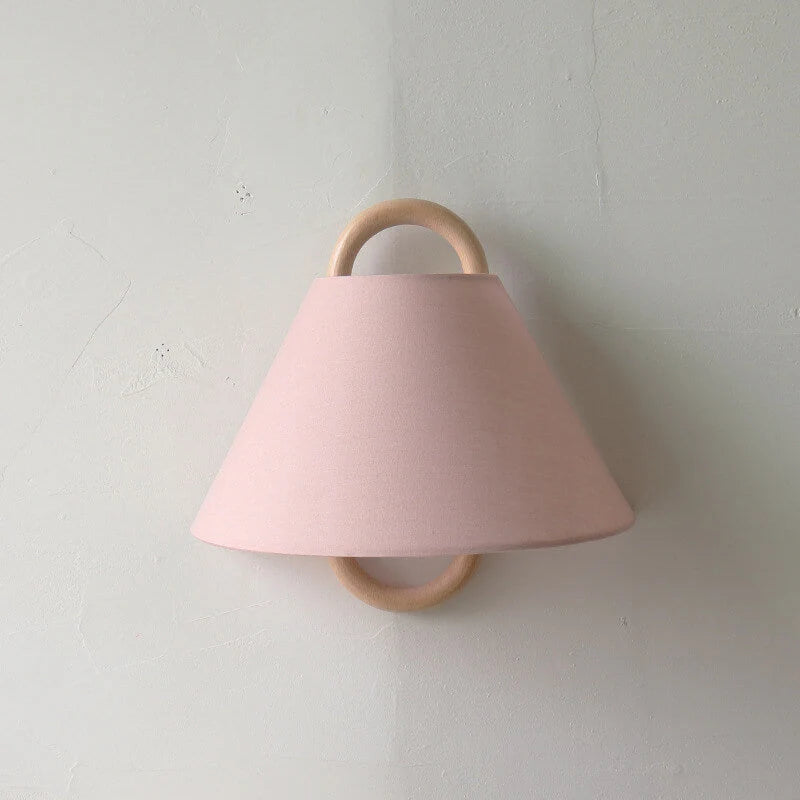 Wall Sconce | Pleated Fabric Shade & Solid Birch Base