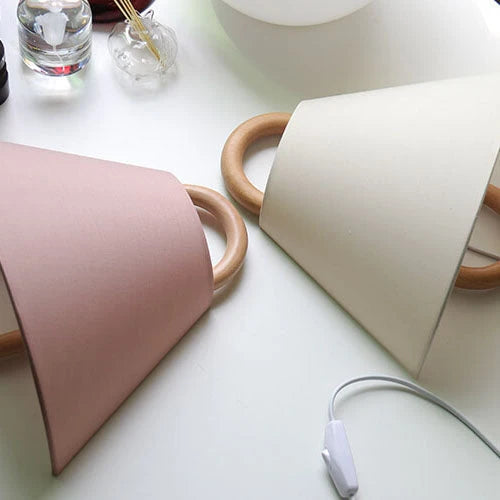 Wall Sconce | Pleated Fabric Shade & Solid Birch Base