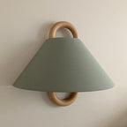 Wall Sconce | Pleated Fabric Shade & Solid Birch Base