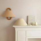 Wall Sconce | Pleated Fabric Shade & Solid Birch Base