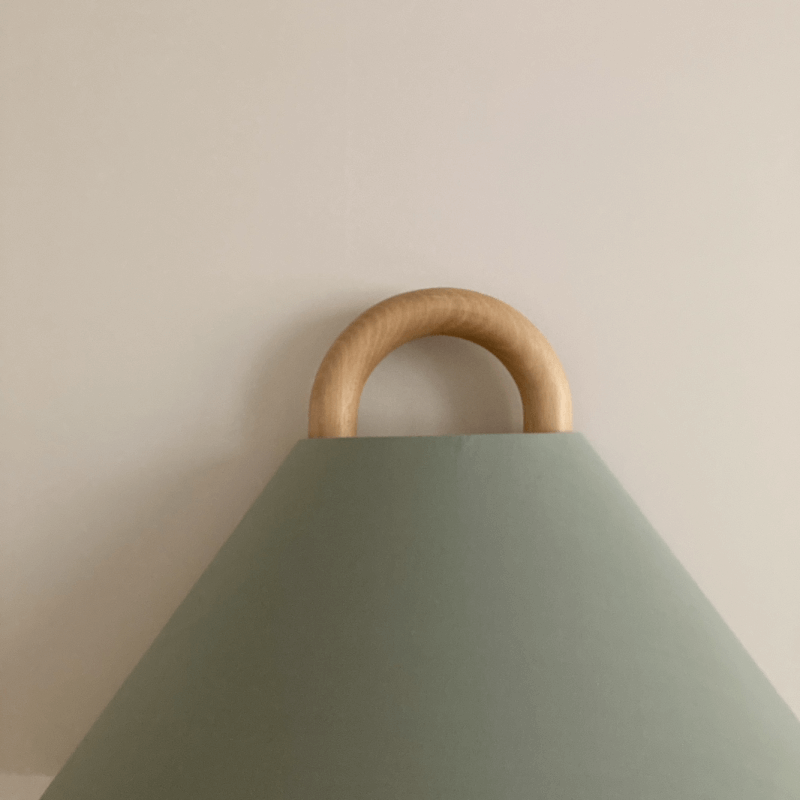 Wall Sconce | Pleated Fabric Shade & Solid Birch Base