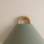 Wall Sconce | Pleated Fabric Shade & Solid Birch Base