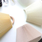 Wall Sconce | Pleated Fabric Shade & Solid Birch Base