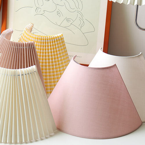 Wall Sconce | Pleated Fabric Shade & Solid Birch Base