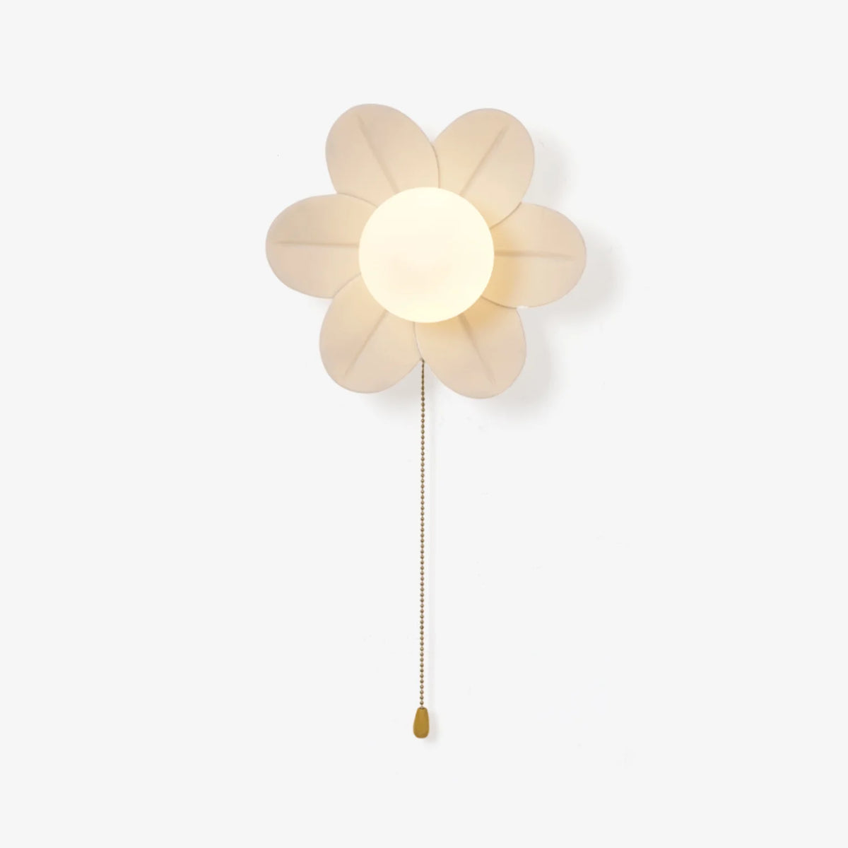 Wall Sconce | Resin Floral Design & Metal Glass Accents | 24 cm Diameter