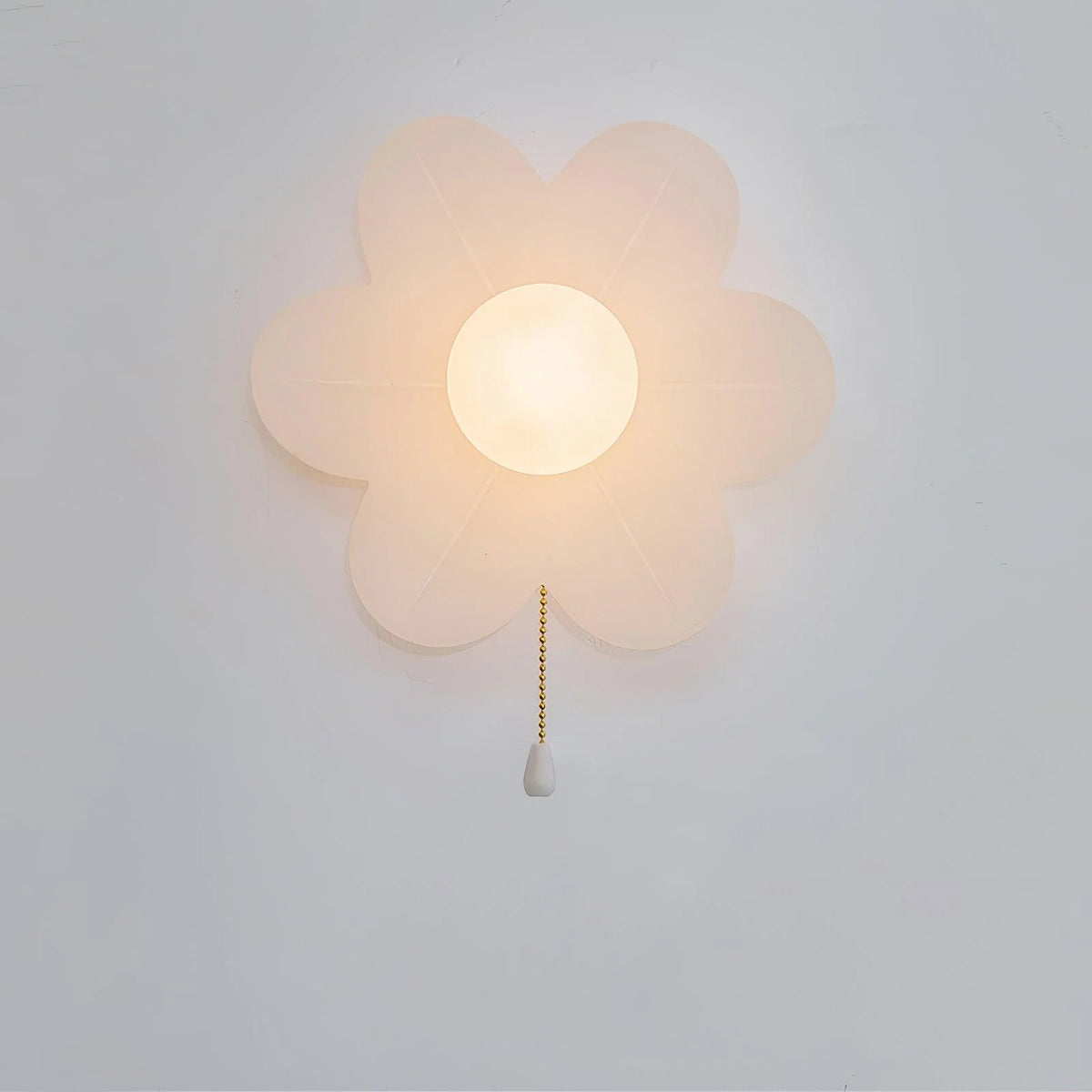 Wall Sconce | Resin Floral Design & Metal Glass Accents | 24 cm Diameter