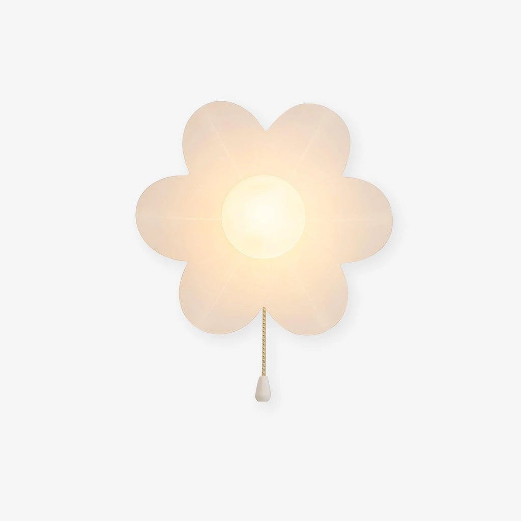 Wall Sconce | Resin Floral Design & Metal Glass Accents | 24 cm Diameter