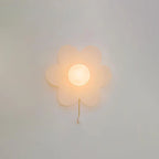 Wall Sconce | Resin Floral Design & Metal Glass Accents | 24 cm Diameter