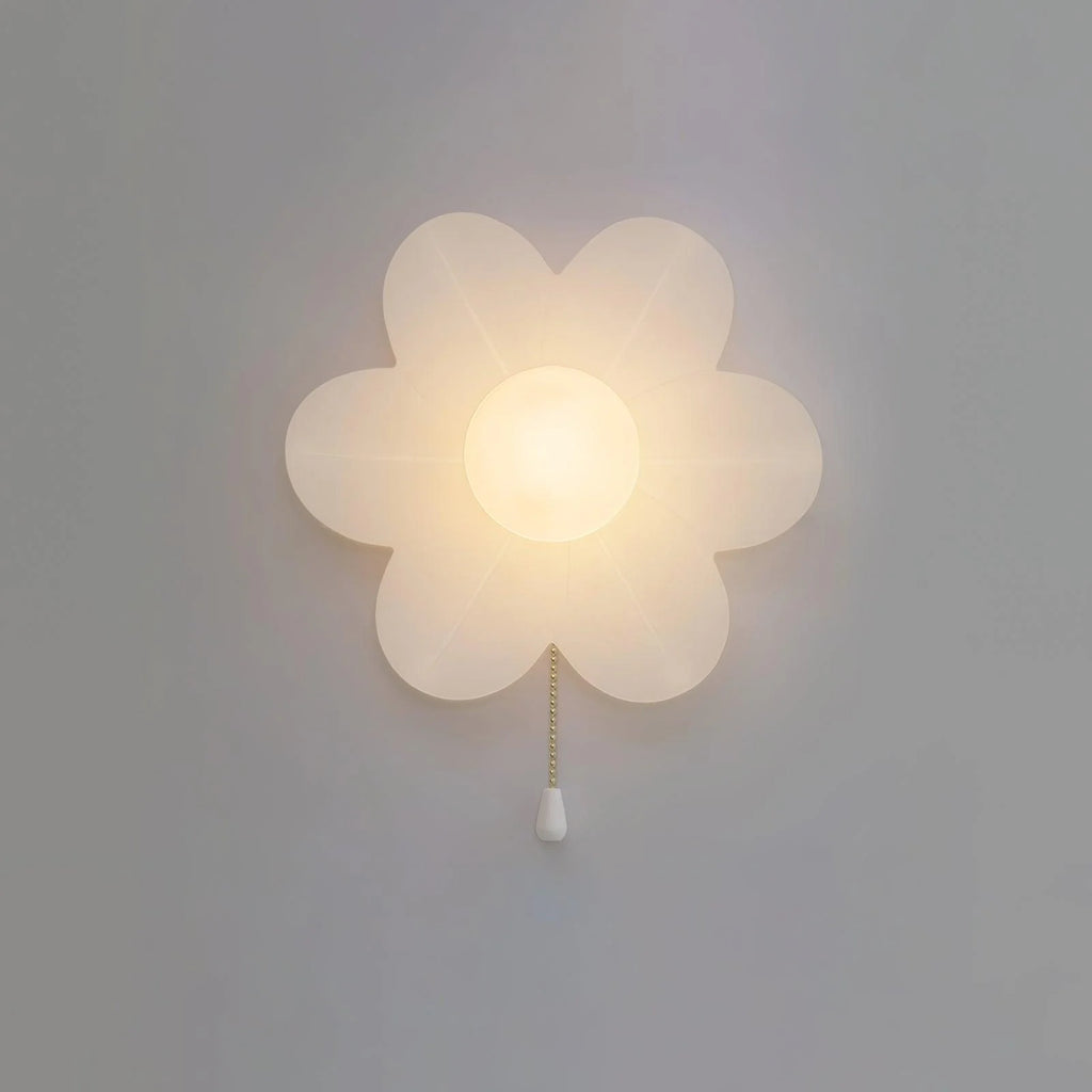 Wall Sconce | Resin Floral Design & Metal Glass Accents | 24 cm Diameter