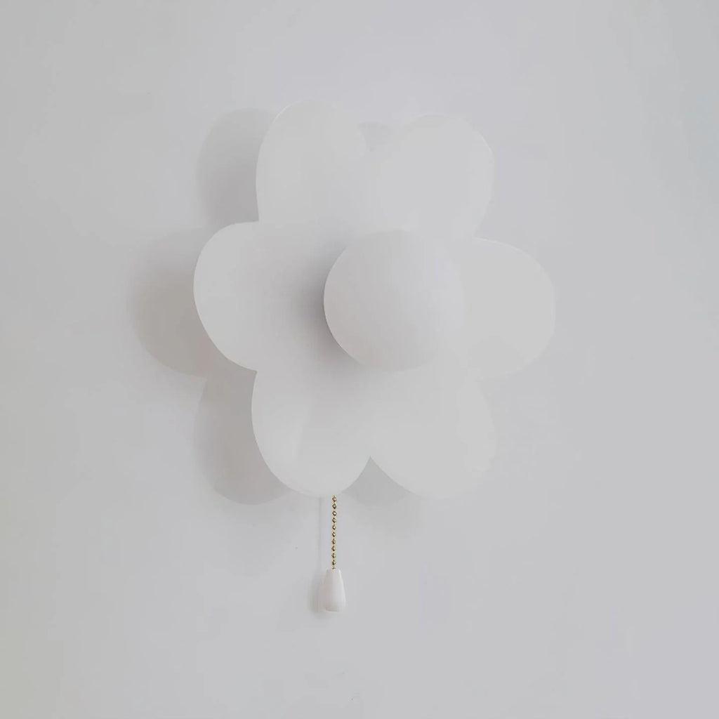Wall Sconce | Resin Floral Design & Metal Glass Accents | 24 cm Diameter