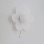 Wall Sconce | Resin Floral Design & Metal Glass Accents | 24 cm Diameter