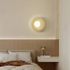 Wall Sconce | Resin Sunburst Design & Ambient Glow | 24 cm Diameter