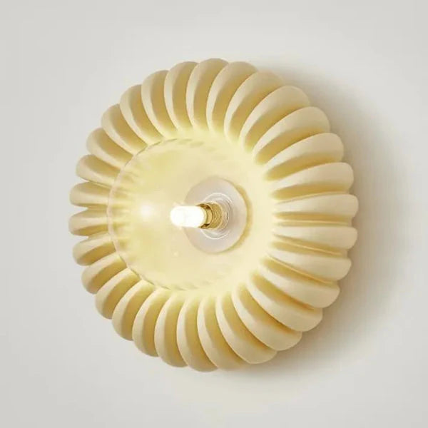 Wall Sconce | Resin Sunburst Design & Ambient Glow | 24 cm Diameter