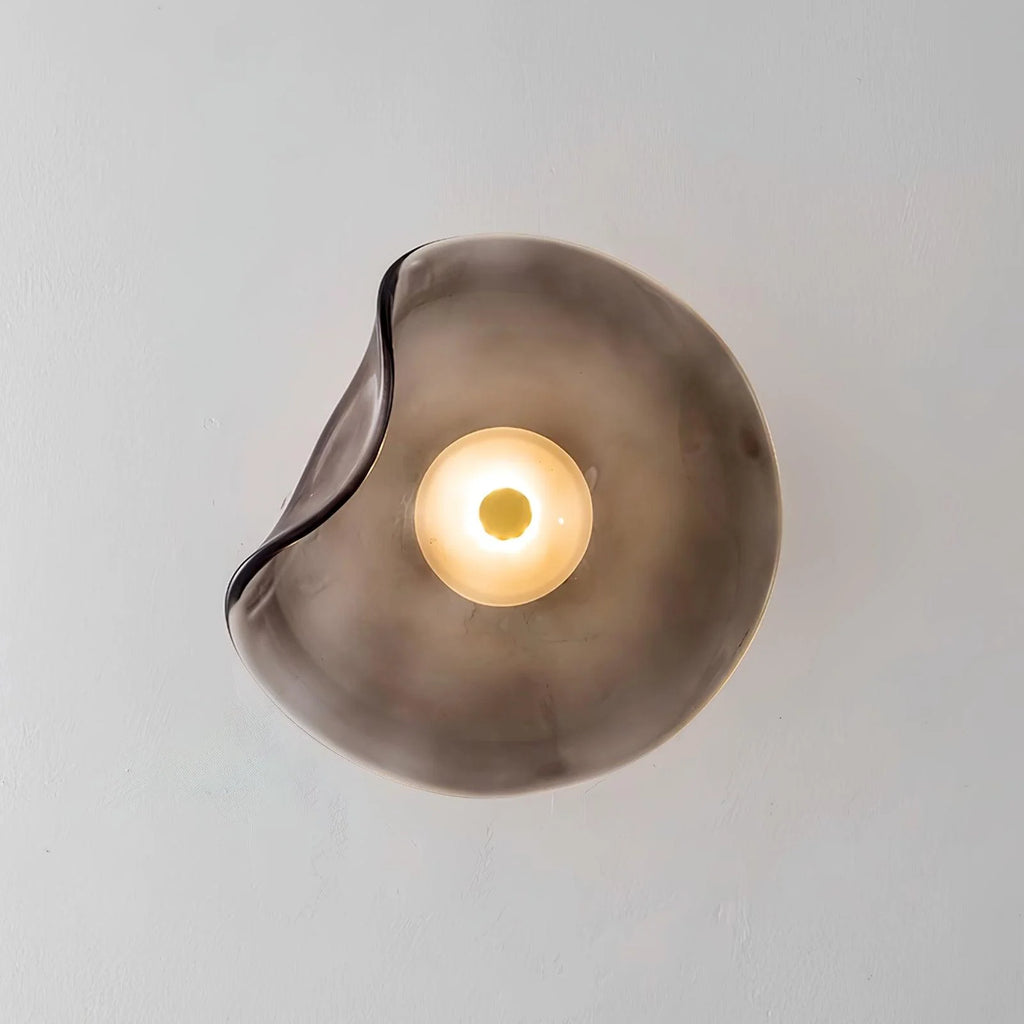 Wall Sconce | Round Glass Globe & Integrated Warm White LED | Dia 25 cm