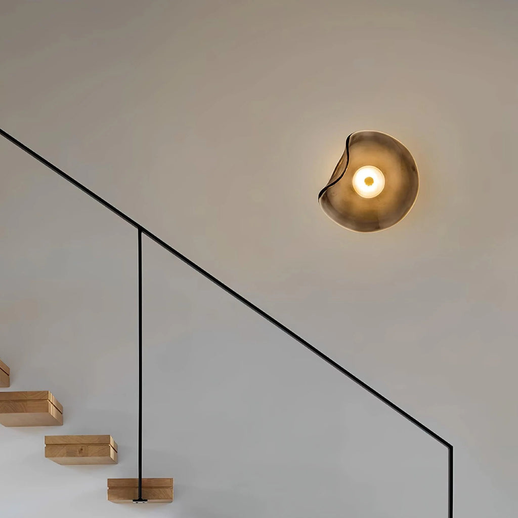 Wall Sconce | Round Glass Globe & Integrated Warm White LED | Dia 25 cm