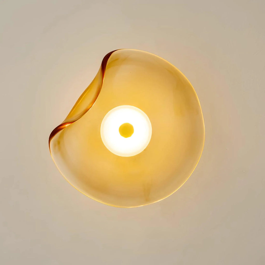 Wall Sconce | Round Glass Globe & Integrated Warm White LED | Dia 25 cm