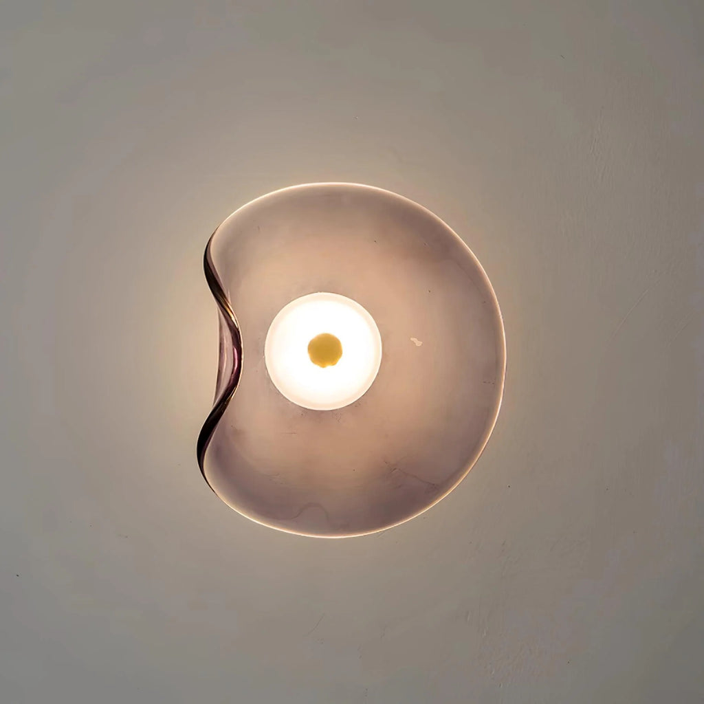 Wall Sconce | Round Glass Globe & Integrated Warm White LED | Dia 25 cm