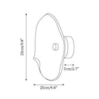 Wall Sconce | Round Glass Globe & Integrated Warm White LED | Dia 25 cm