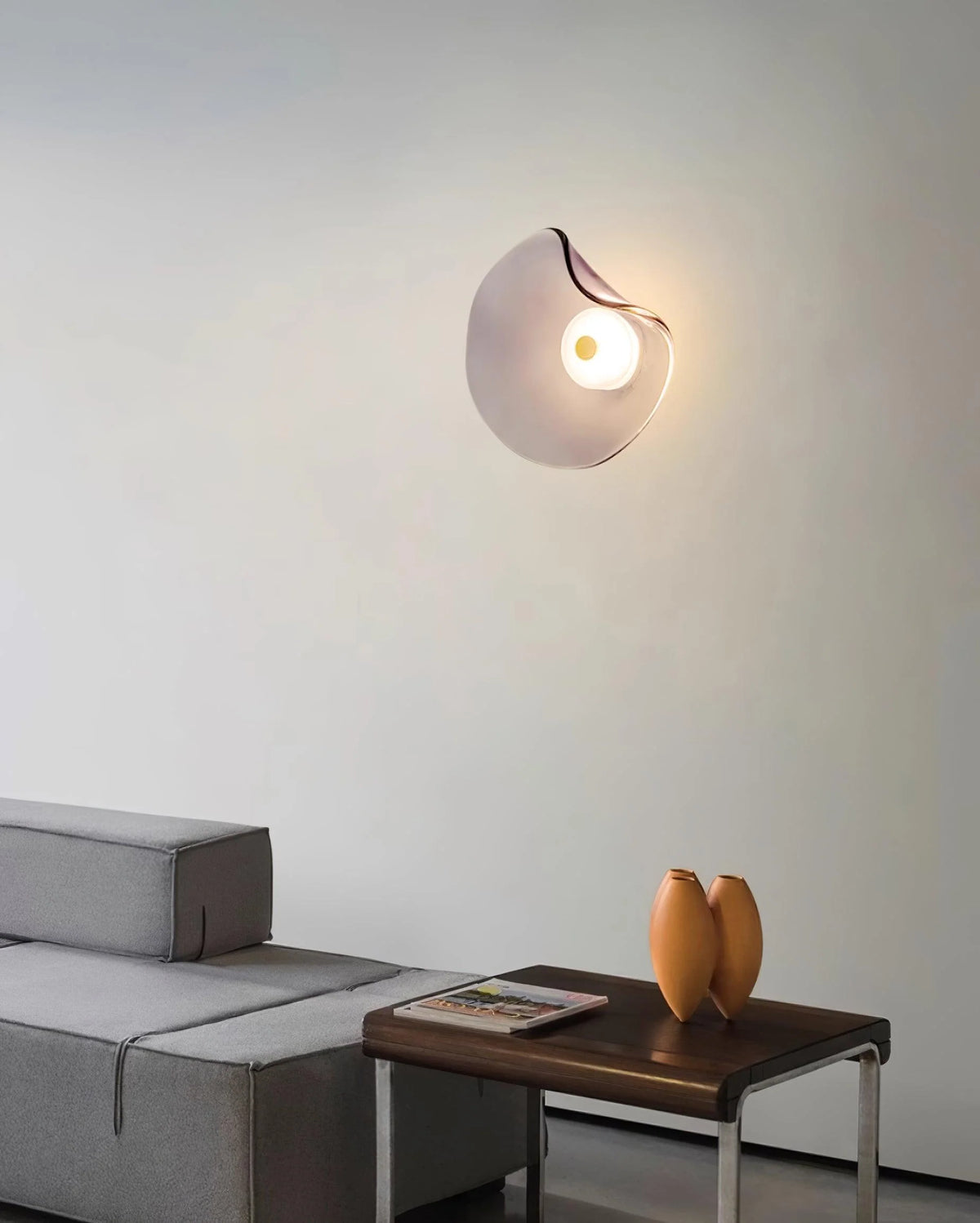 Wall Sconce | Round Glass Globe & Integrated Warm White LED | Dia 25 cm
