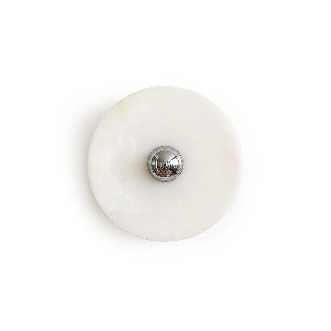 Wall Sconce | Round Jade & Chrome Integrated LED