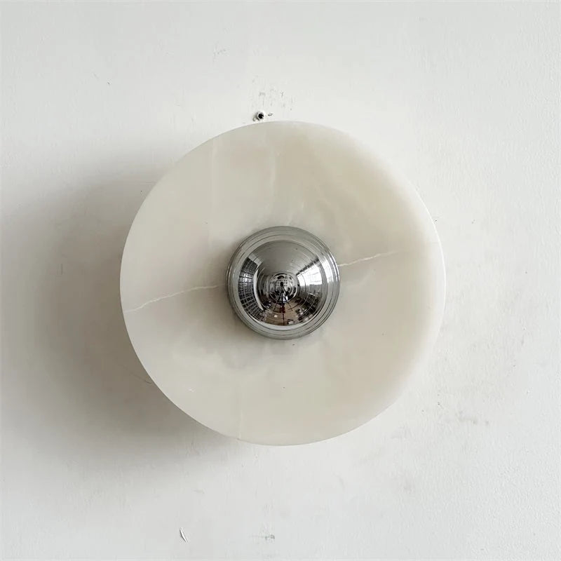 Wall Sconce | Round Jade & Chrome Integrated LED